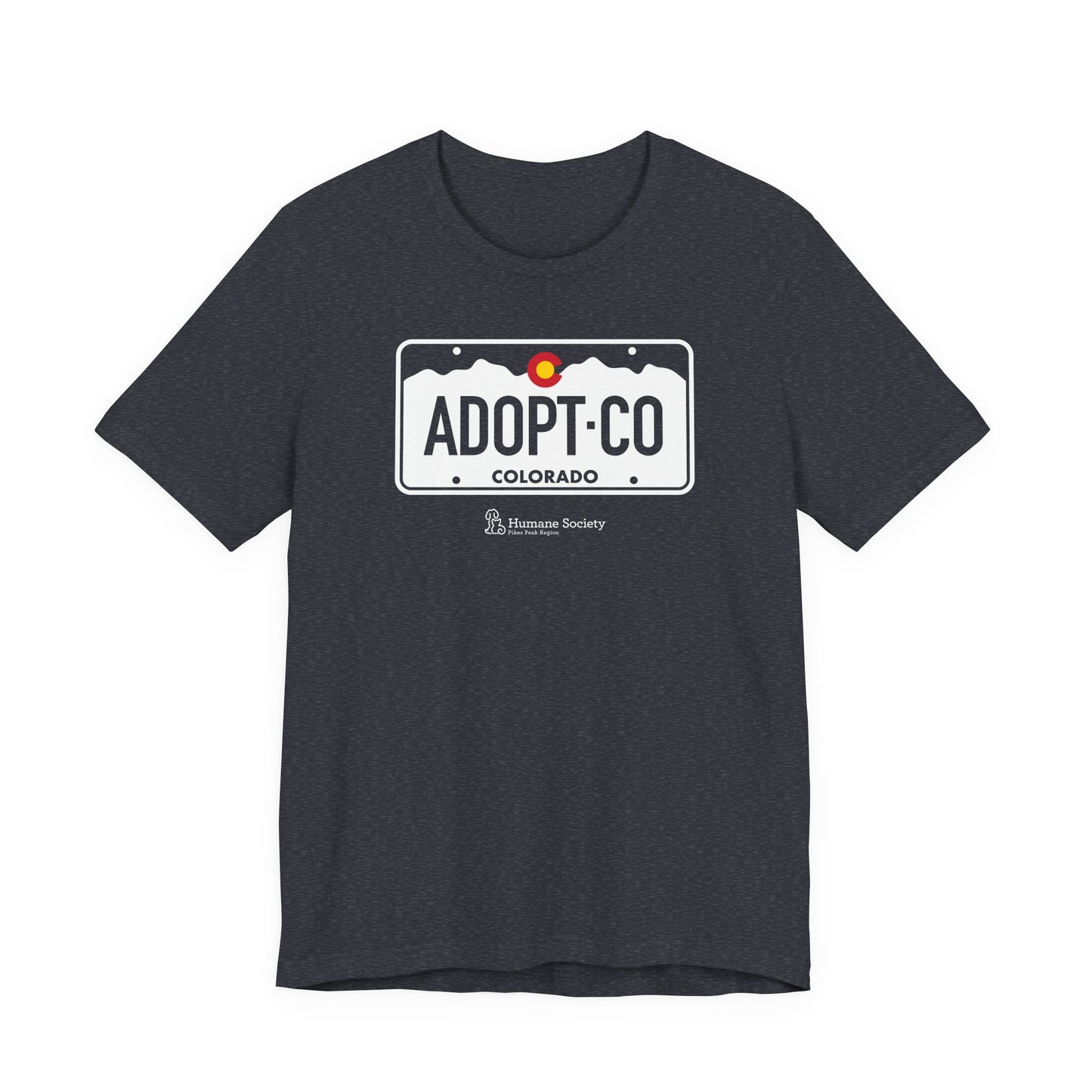 Adopt CO License Plate - Unisex Jersey Short Sleeve Tee