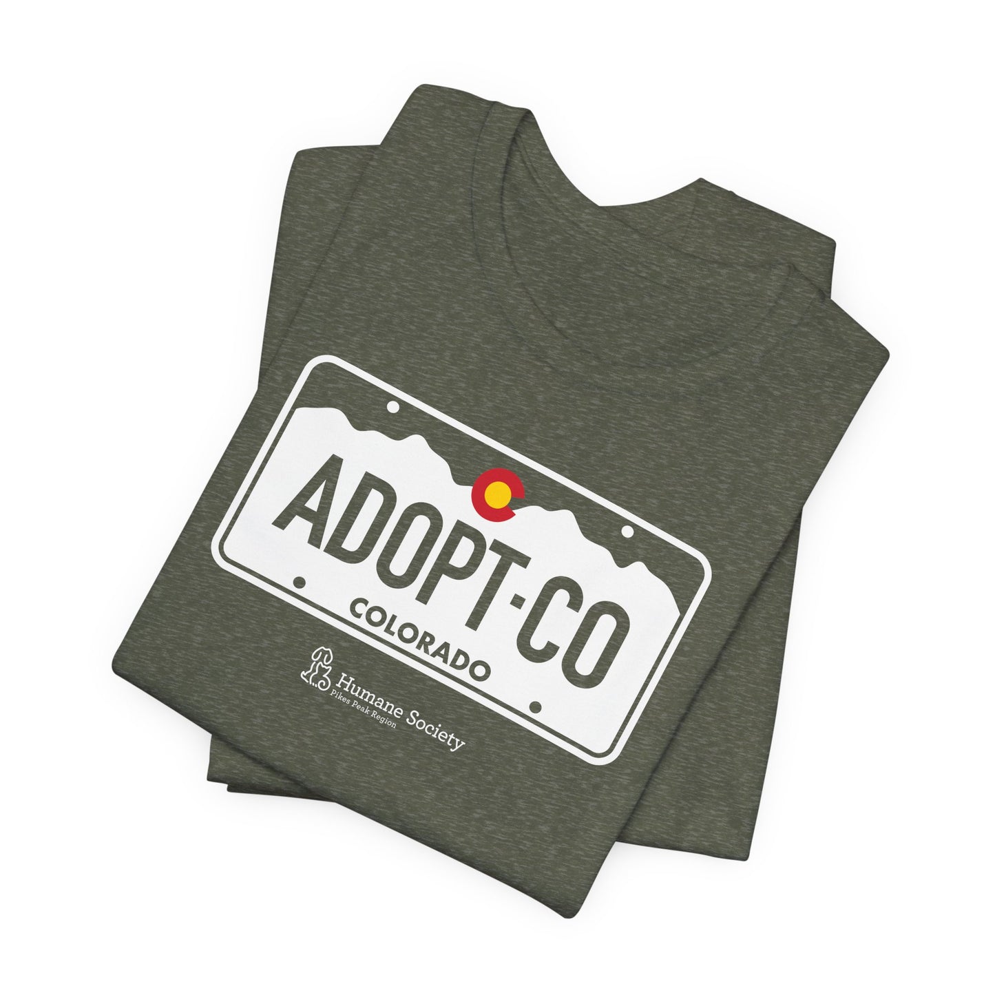 Adopt CO License Plate - Unisex Jersey Short Sleeve Tee