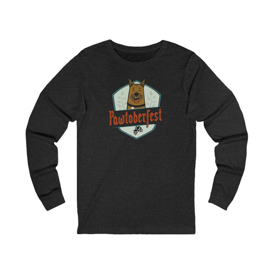 Pawtoberfest Badge Unisex Long Sleeve Tee
