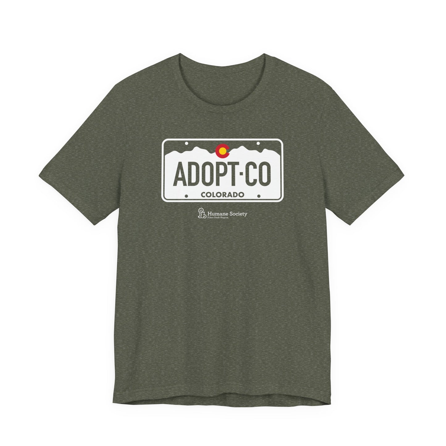 Adopt CO License Plate - Unisex Jersey Short Sleeve Tee