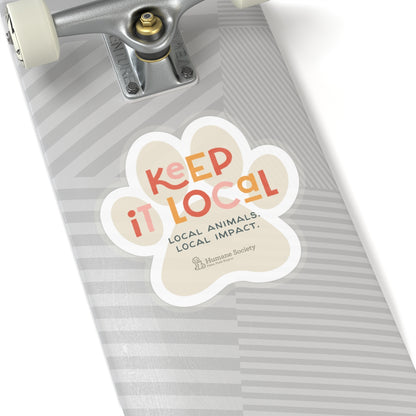 Keep it Local Paw Print Sticker