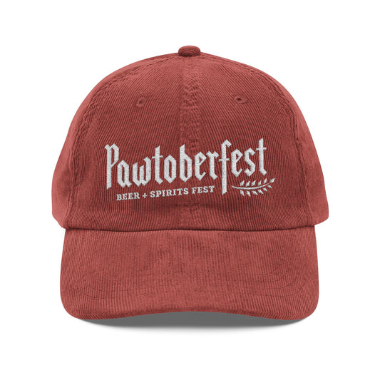 Pawtoberfest Vintage Embroidered Corduroy Hat