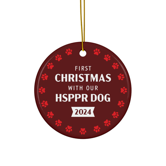 HSPPR Dog Ceramic Ornament