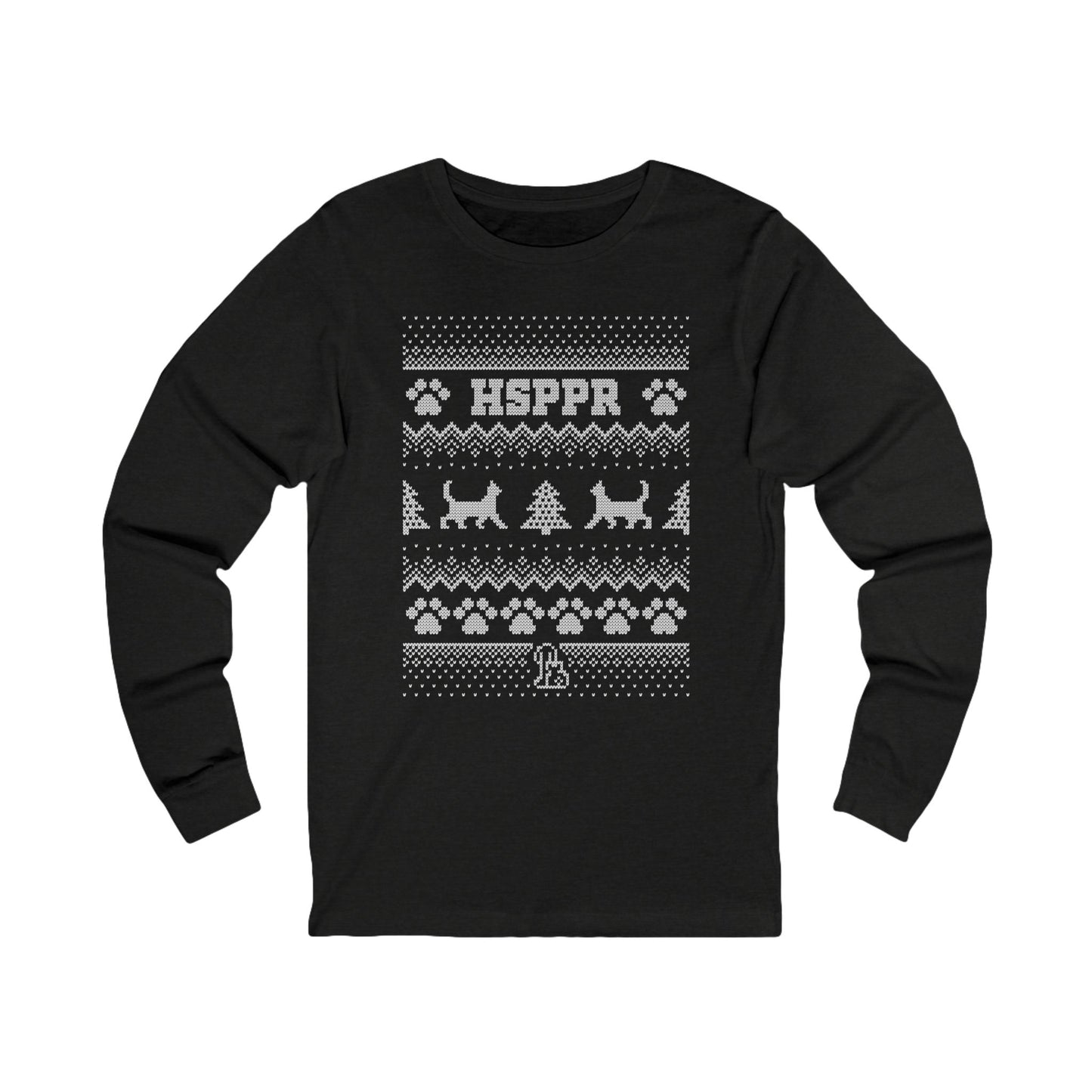 Holiday Cat Sweater - Unisex Jersey Long Sleeve Tee