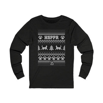 Holiday Cat Sweater - Unisex Jersey Long Sleeve Tee