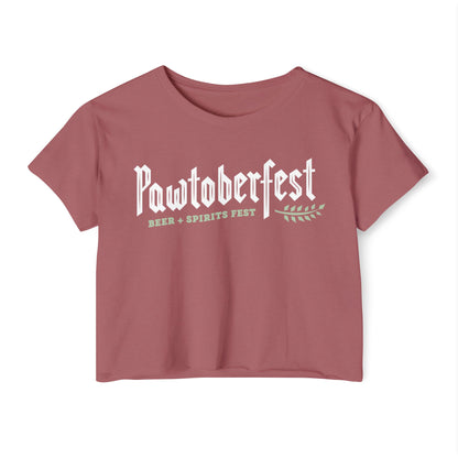 Pawtoberfest Women's Festival Crop Top