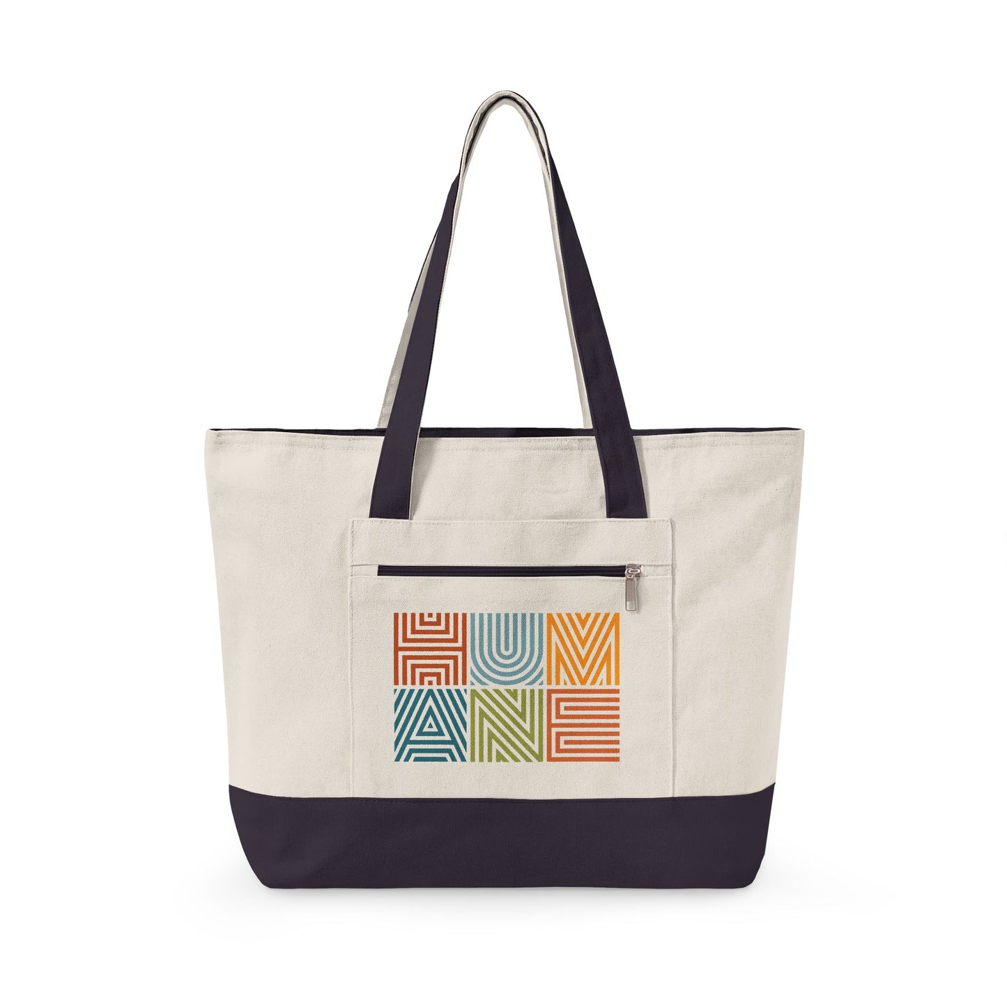 Humane Zippered Canvas Tote