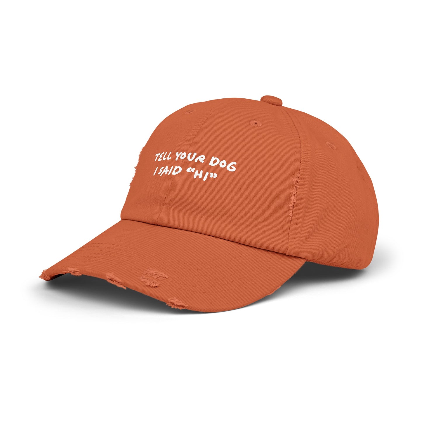 Tell Your Dog "Hi" - Distressed Baseball Hat