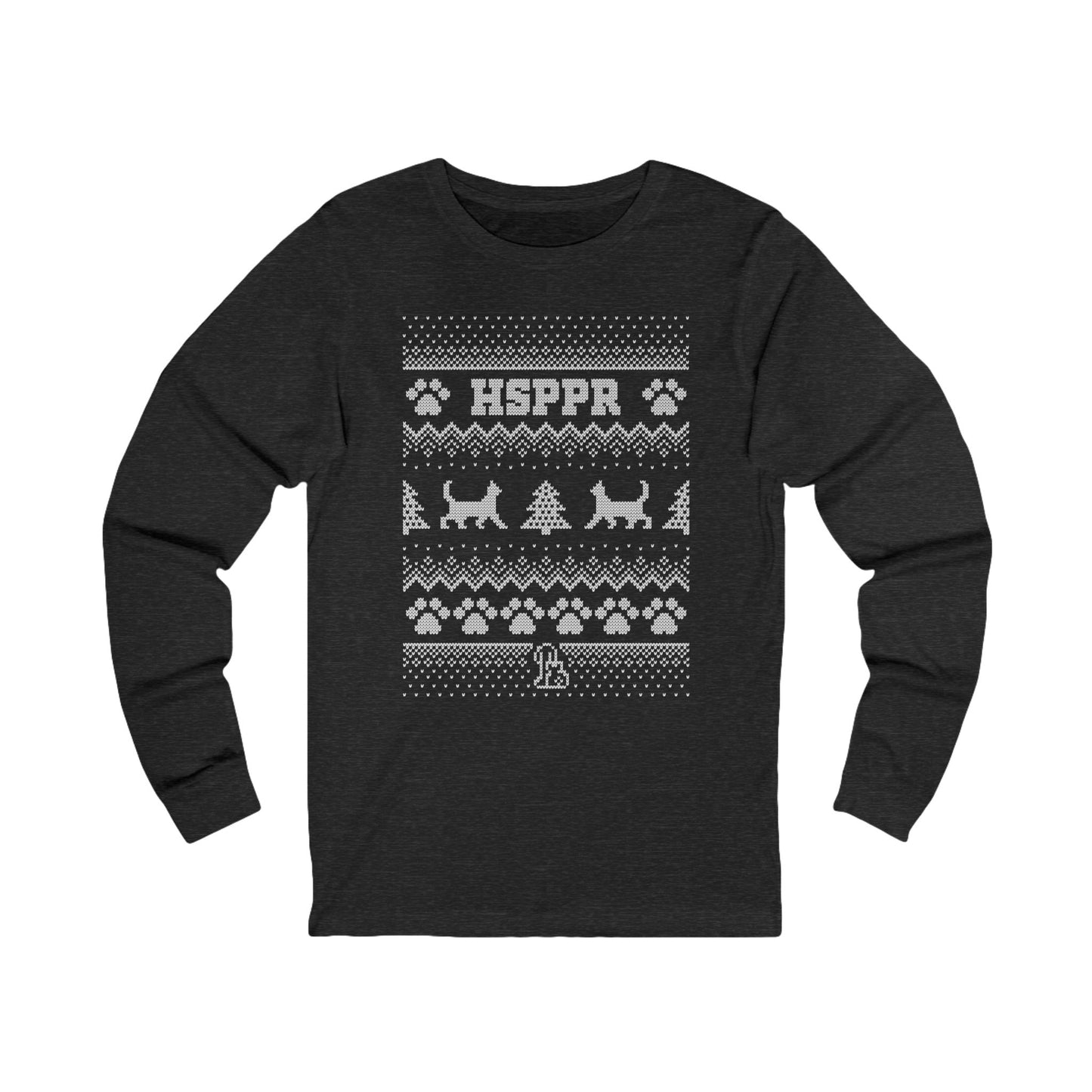 Holiday Cat Sweater - Unisex Jersey Long Sleeve Tee