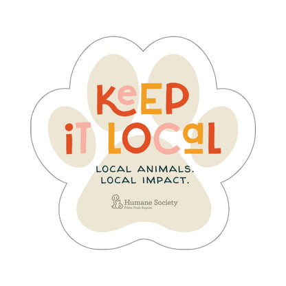 Keep it Local Paw Print Sticker