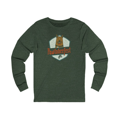 Pawtoberfest Badge Unisex Long Sleeve Tee