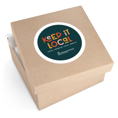 Keep it Local Round Sticker, Indoor\Outdoor