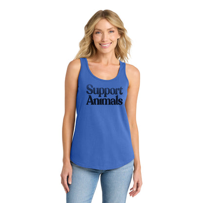 Support Animals - Women's Cotton Tank Top