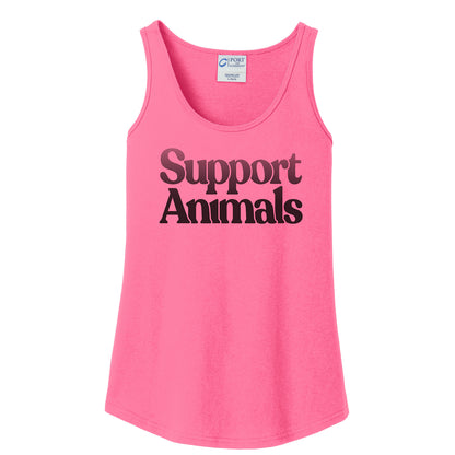 Support Animals - Women's Cotton Tank Top