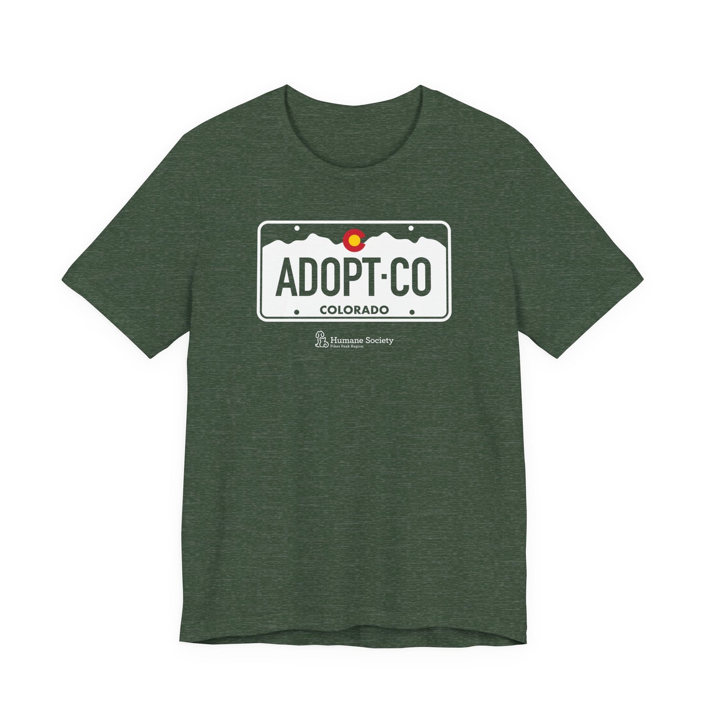 Adopt CO License Plate - Unisex Jersey Short Sleeve Tee