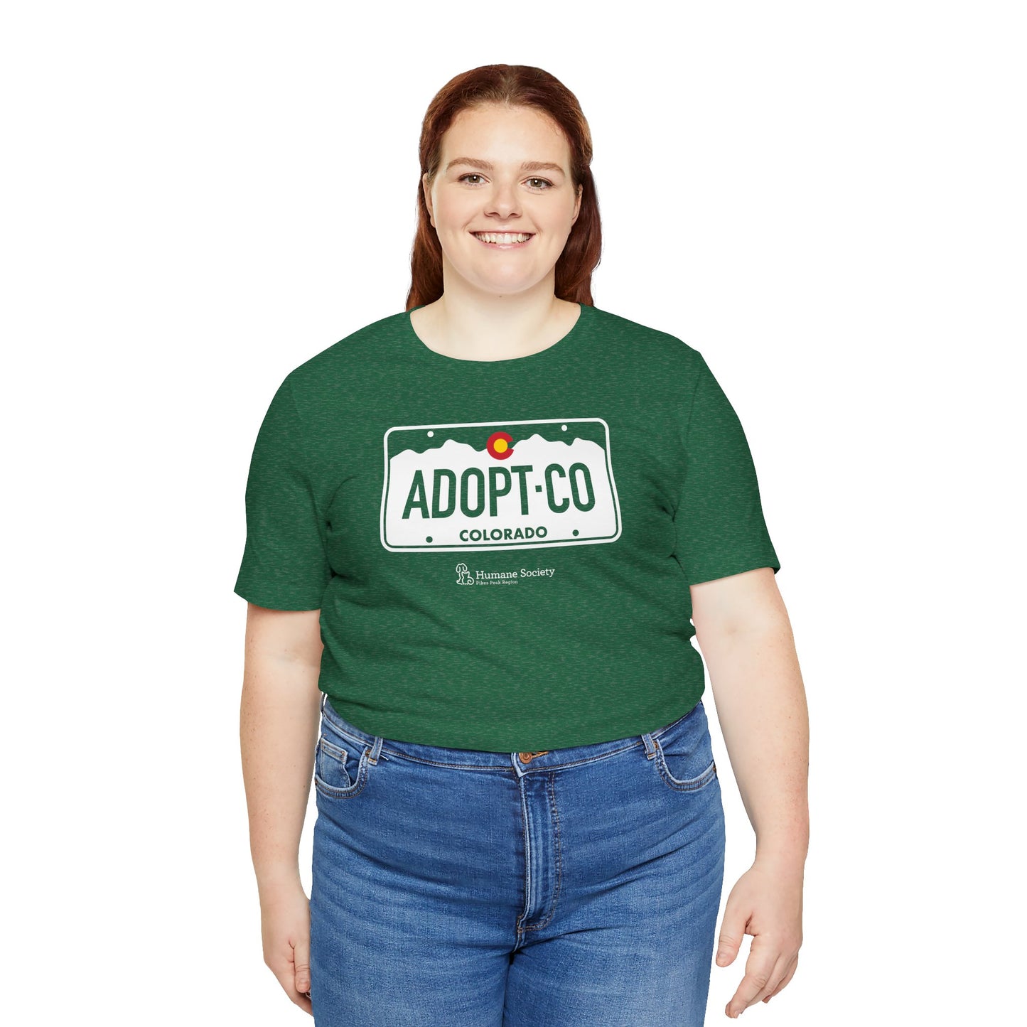 Adopt CO License Plate - Unisex Jersey Short Sleeve Tee