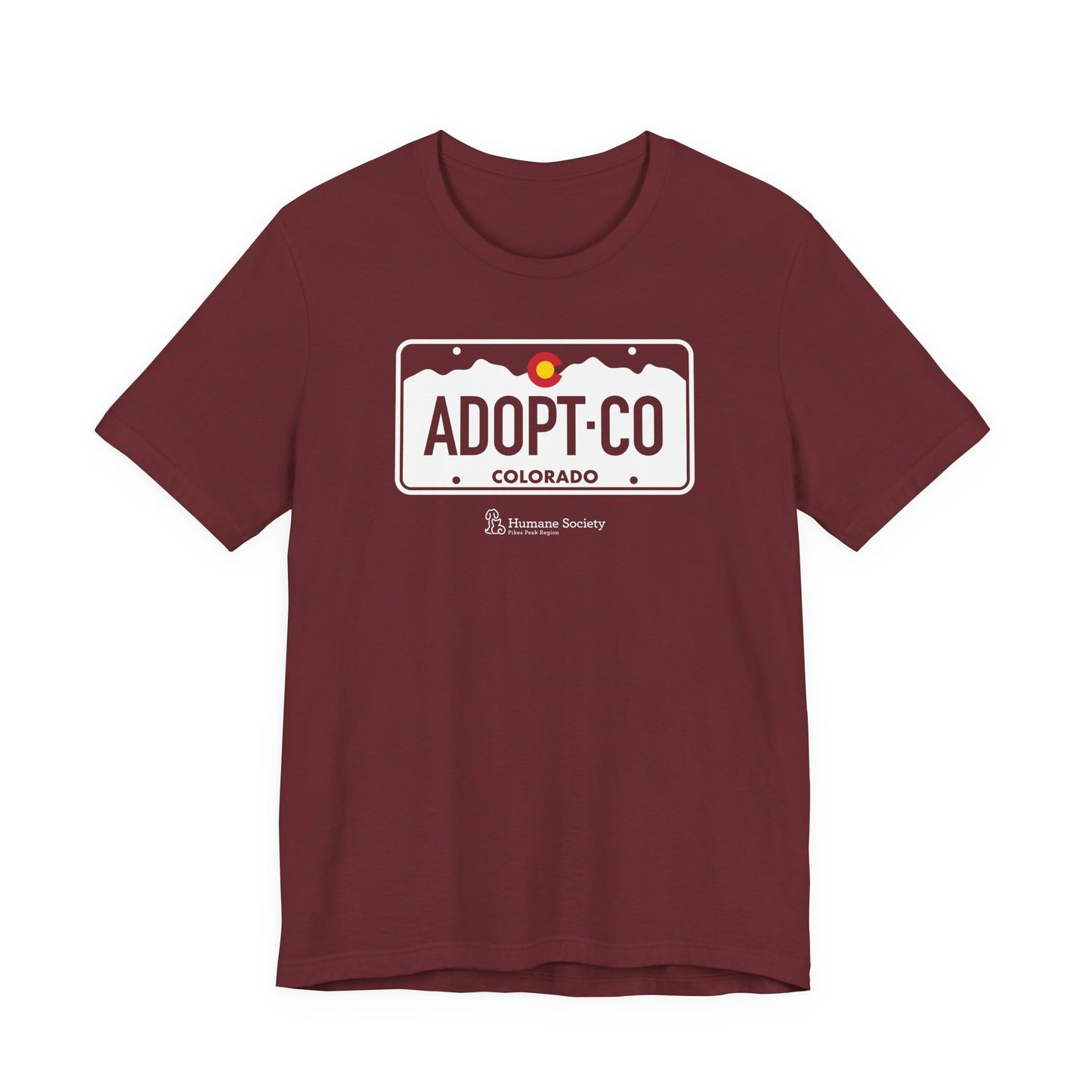 Adopt CO License Plate - Unisex Jersey Short Sleeve Tee