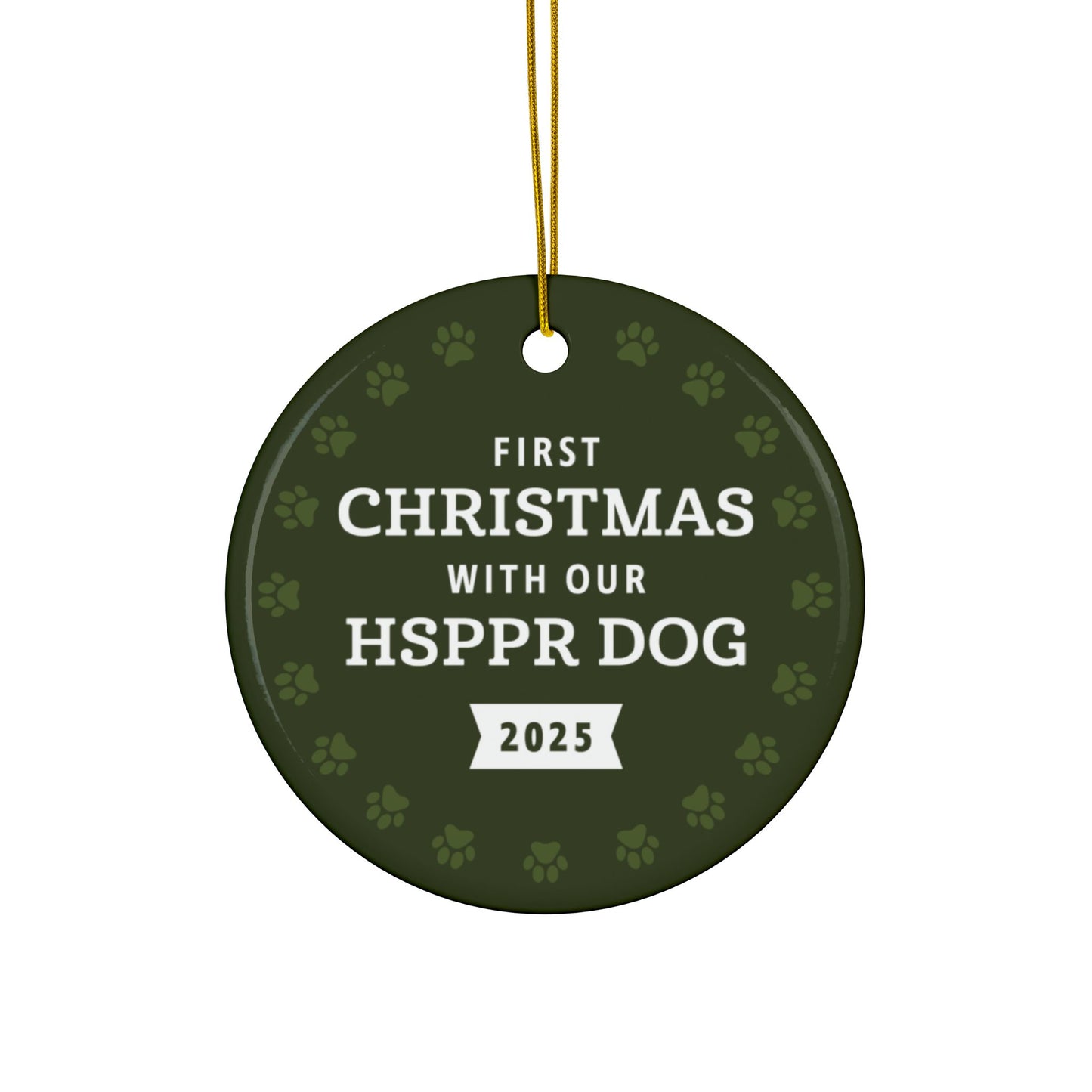 HSPPR Dog Ceramic Ornament