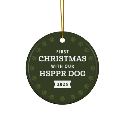 HSPPR Dog Ceramic Ornament