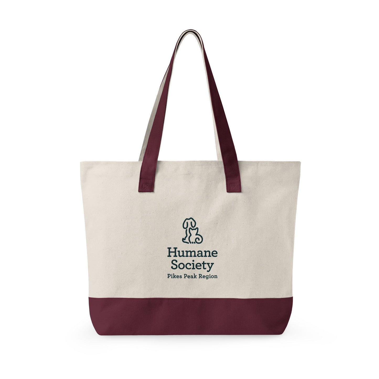Humane Zippered Canvas Tote