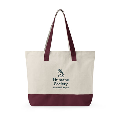 Humane Zippered Canvas Tote