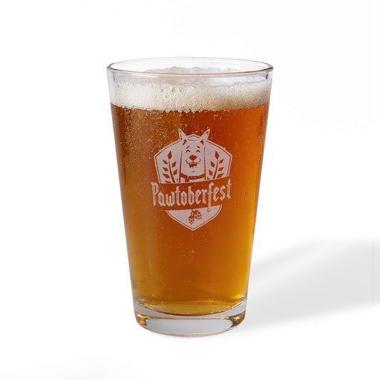 Pawtoberfest Engraved Pint Mixing Glass, 16oz