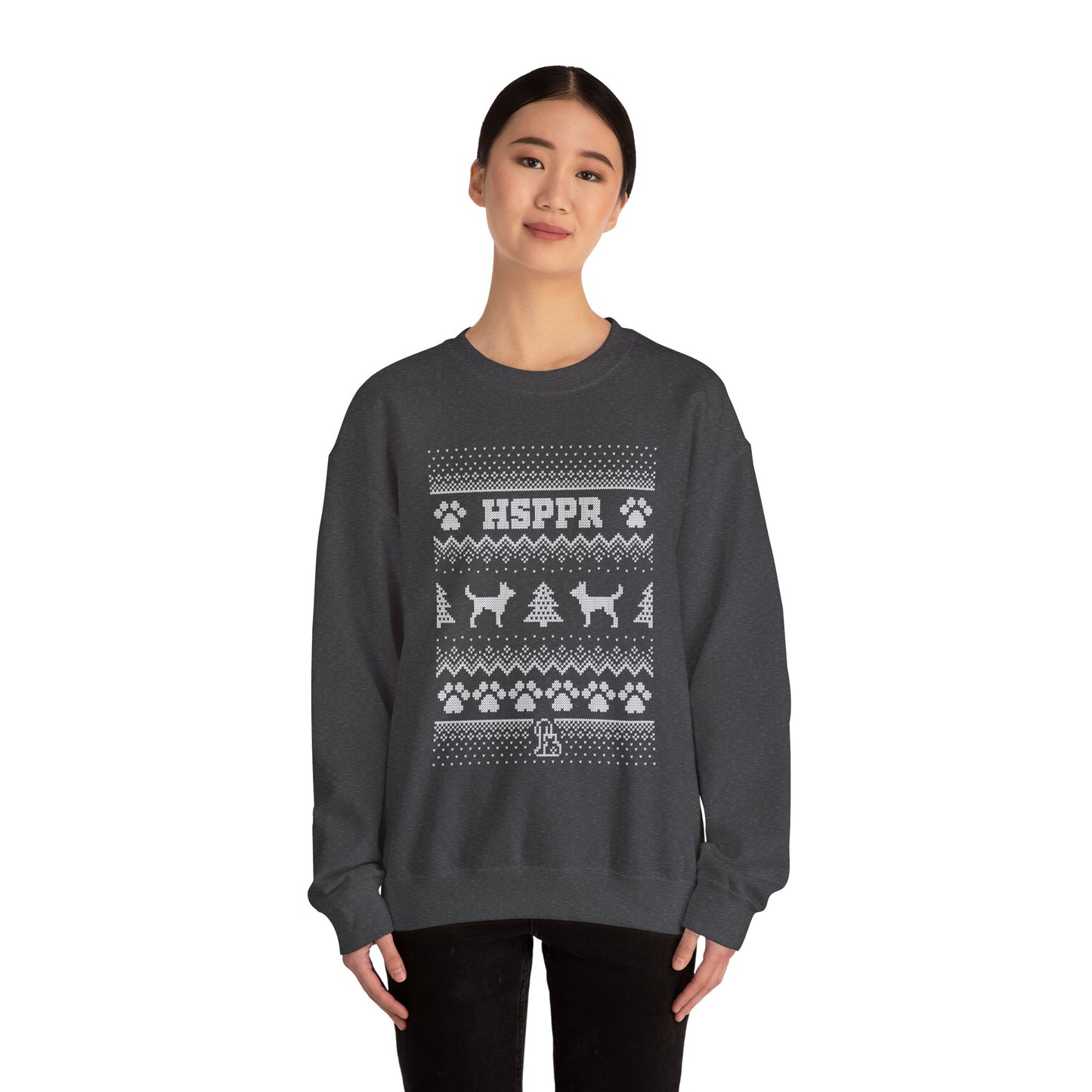 Holiday Dog Sweater - Unisex Heavy Blend™ Crewneck Sweatshirt