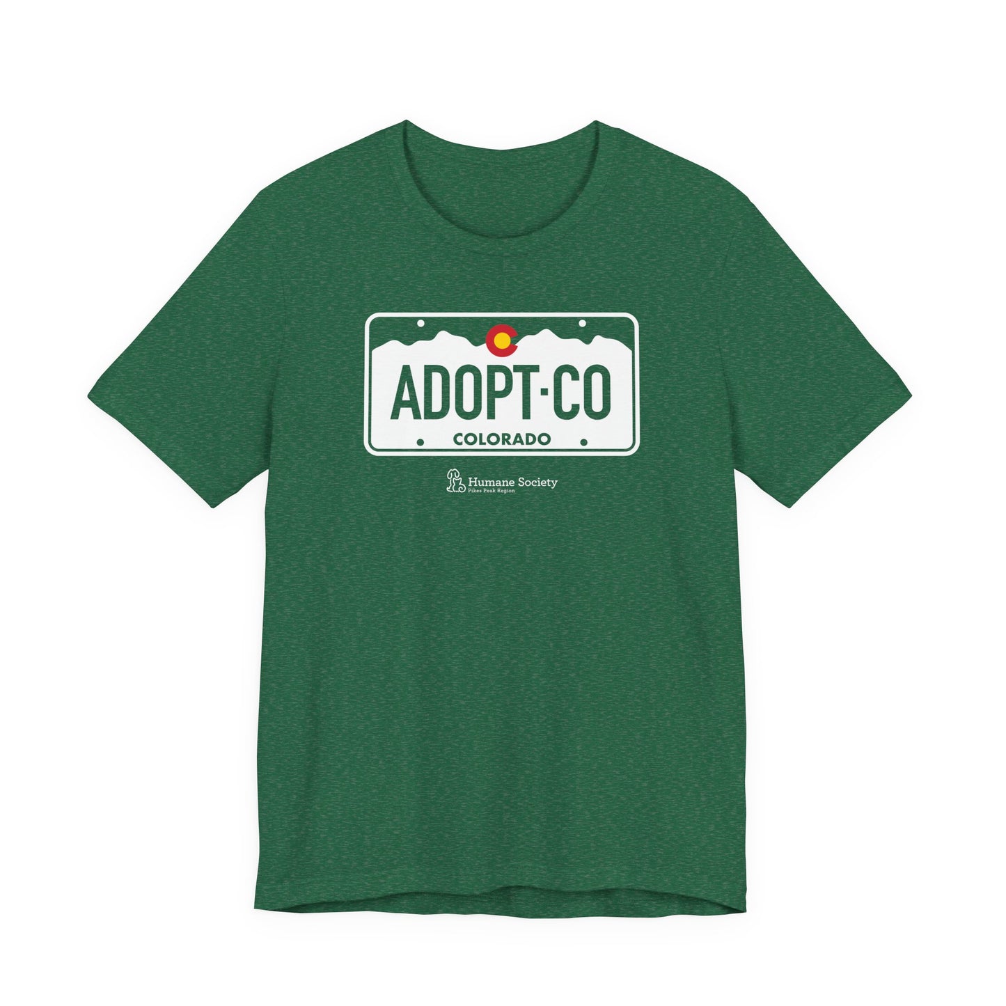 Adopt CO License Plate - Unisex Jersey Short Sleeve Tee