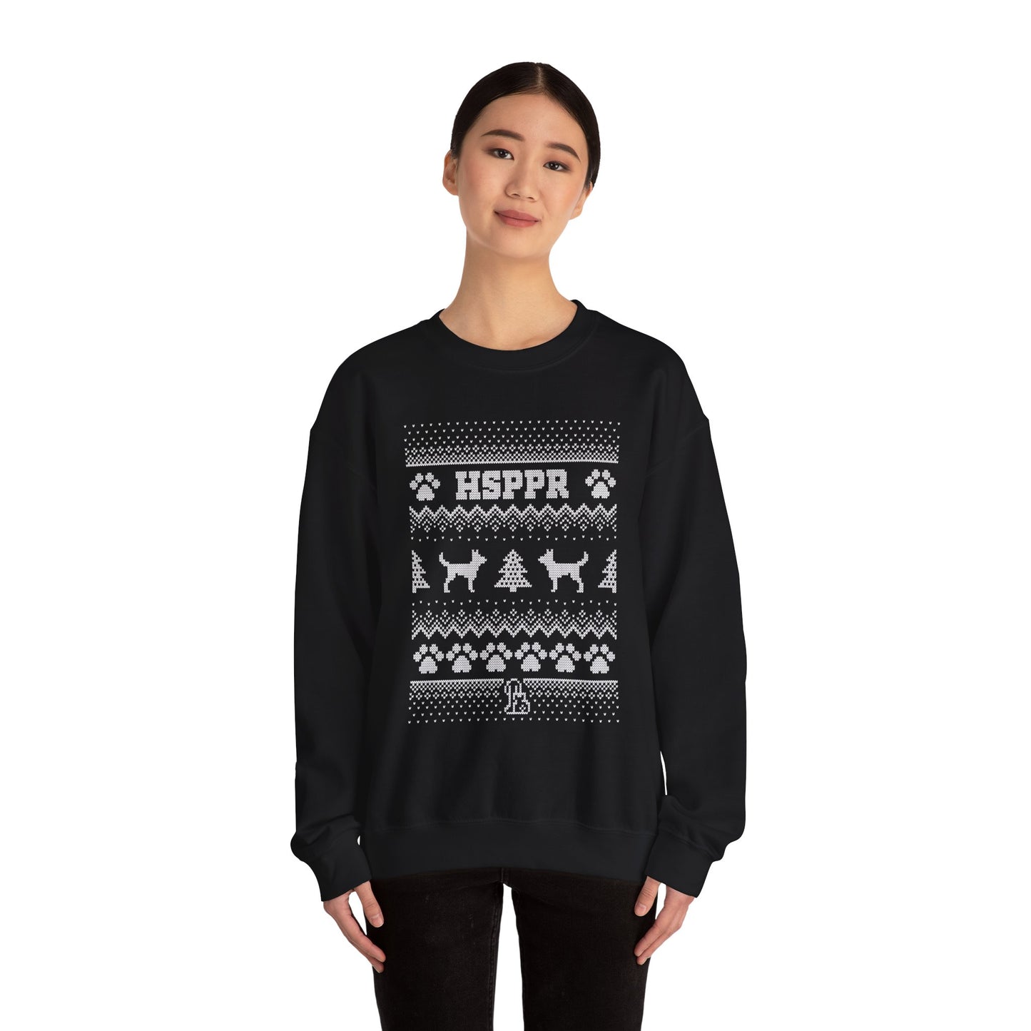 Holiday Dog Sweater - Unisex Heavy Blend™ Crewneck Sweatshirt