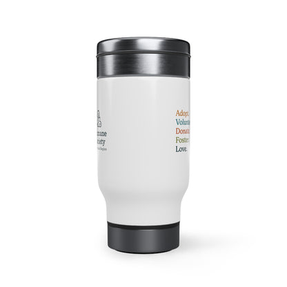 Stainless Steel Travel Mug with Handle, 14oz