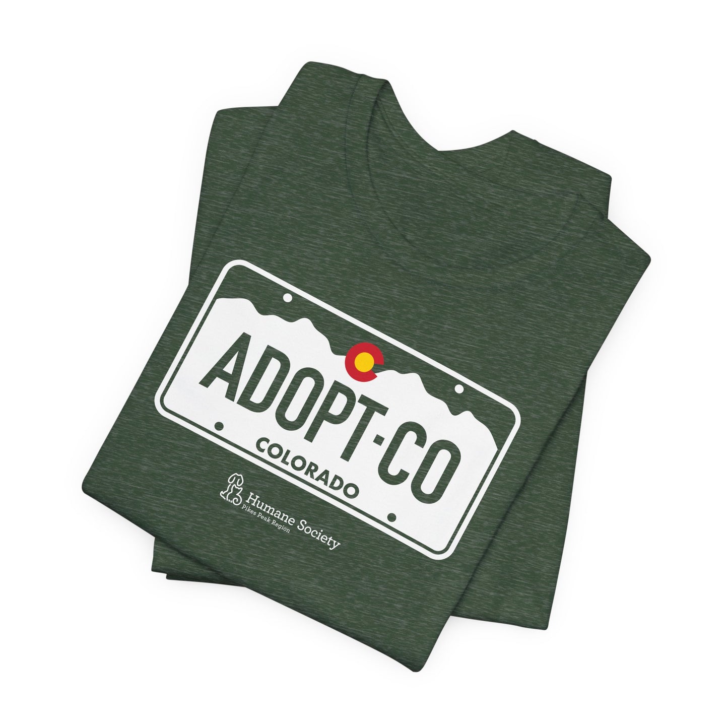 Adopt CO License Plate - Unisex Jersey Short Sleeve Tee