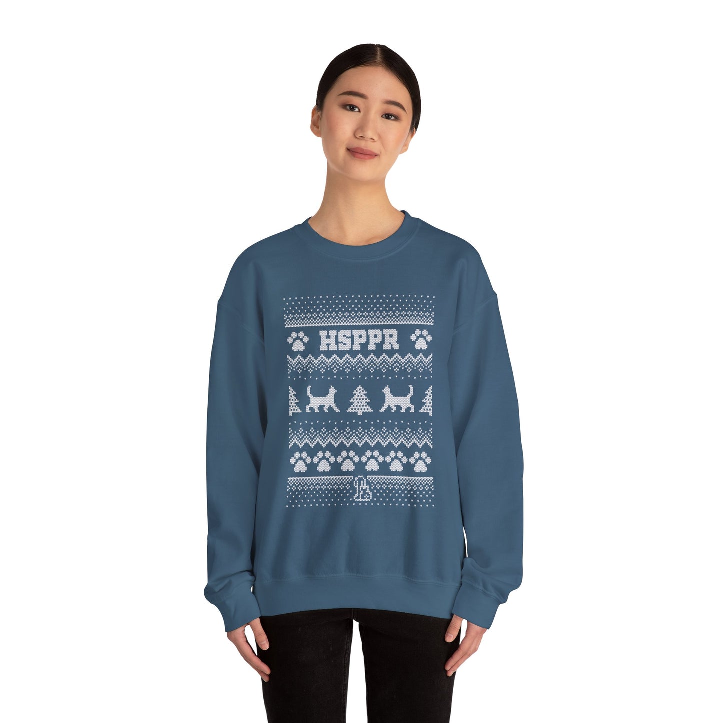 Holiday Cat Sweater - Unisex Heavy Blend™ Crewneck Sweatshirt