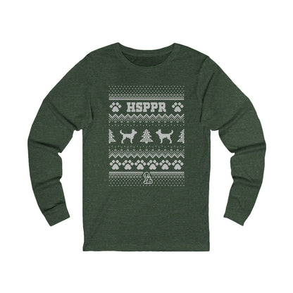 Holiday Dog Sweater - Unisex Jersey Long Sleeve Tee