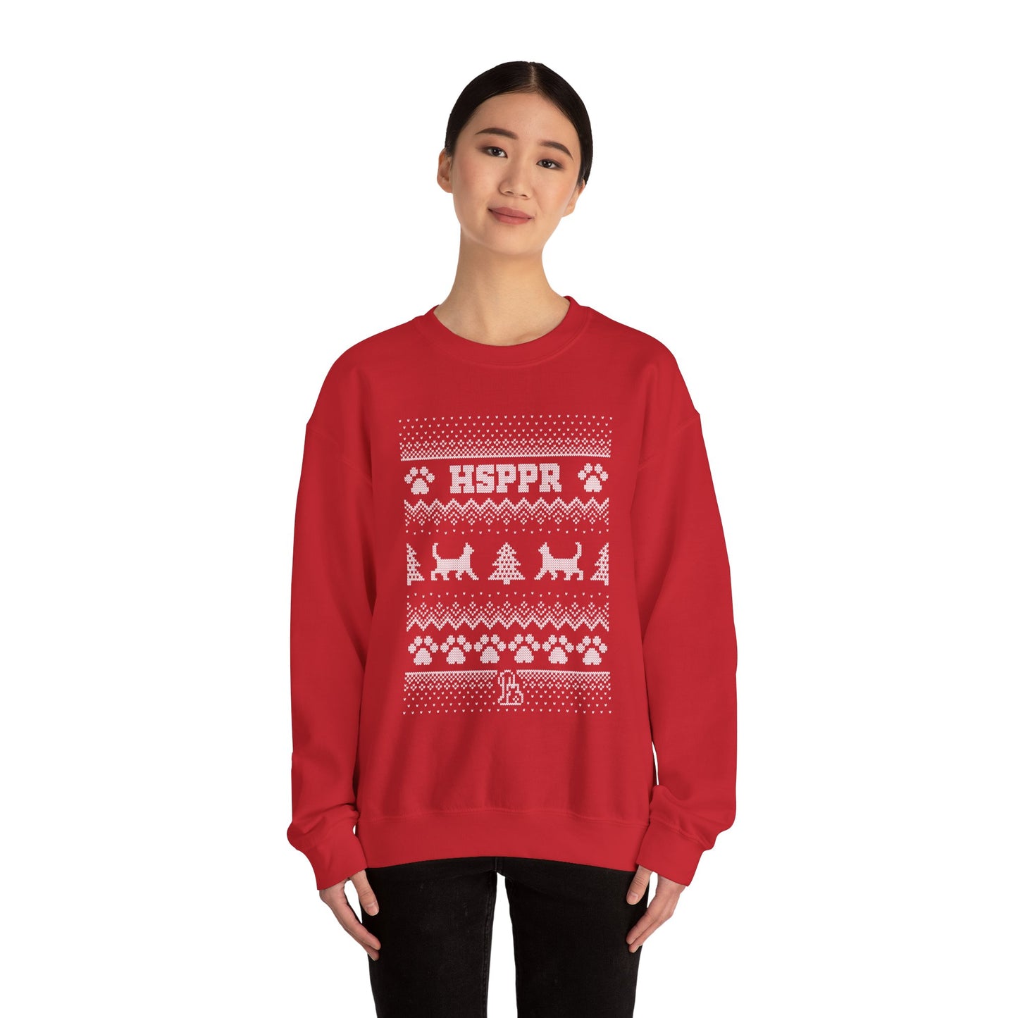 Holiday Cat Sweater - Unisex Heavy Blend™ Crewneck Sweatshirt