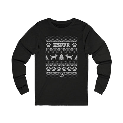 Holiday Dog Sweater - Unisex Jersey Long Sleeve Tee