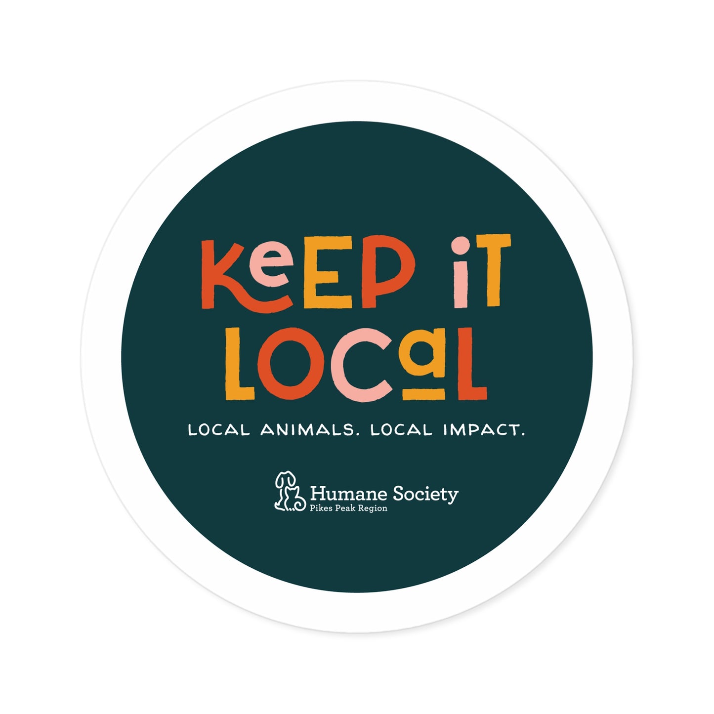 Keep it Local Round Sticker, Indoor\Outdoor